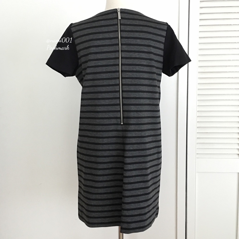 Michael Kors Derby Tunic Top Black/Gray Stripe NWOT - Picture 4 of 7